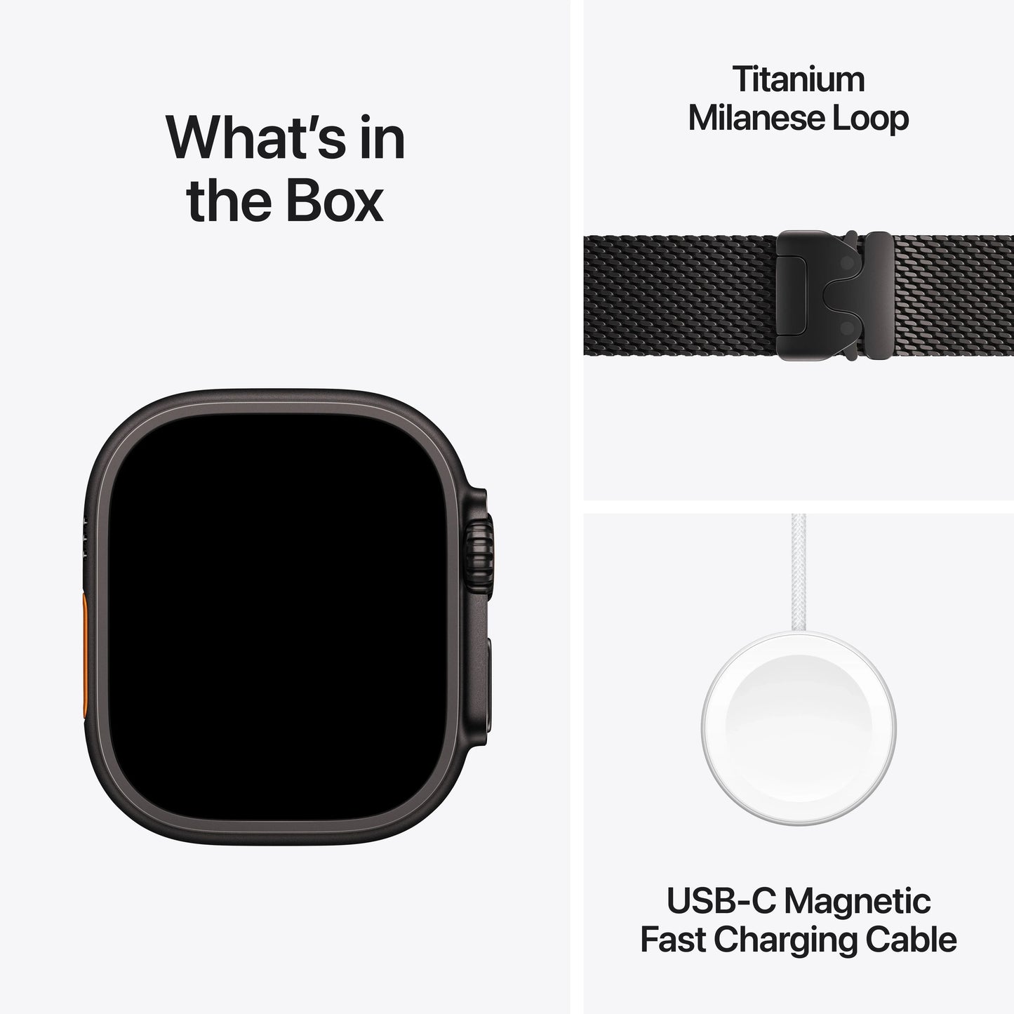 Apple Watch Ultra 3 GPS + Cellular 49mm Black Titanium Case with Black Titanium Milanese Loop - Medium - iSTYLE RS