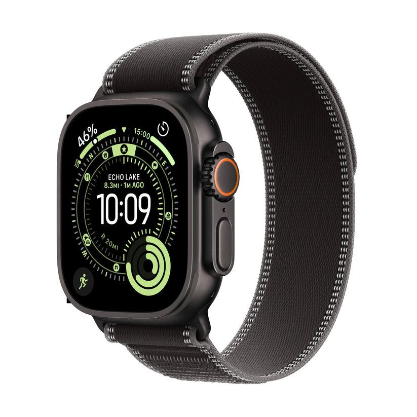 Apple Watch Ultra 3 GPS + Cellular 49mm Black Titanium Case with Black/Charcoal Trail Loop - M/L - iSTYLE RS