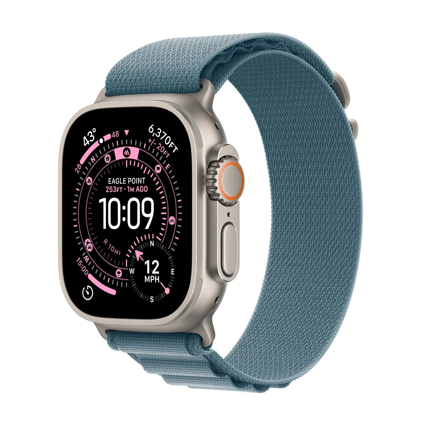 Apple Watch Ultra 3 GPS + Cellular 49mm Natural Titanium Case with Light Blue Alpine Loop - Medium - iSTYLE RS