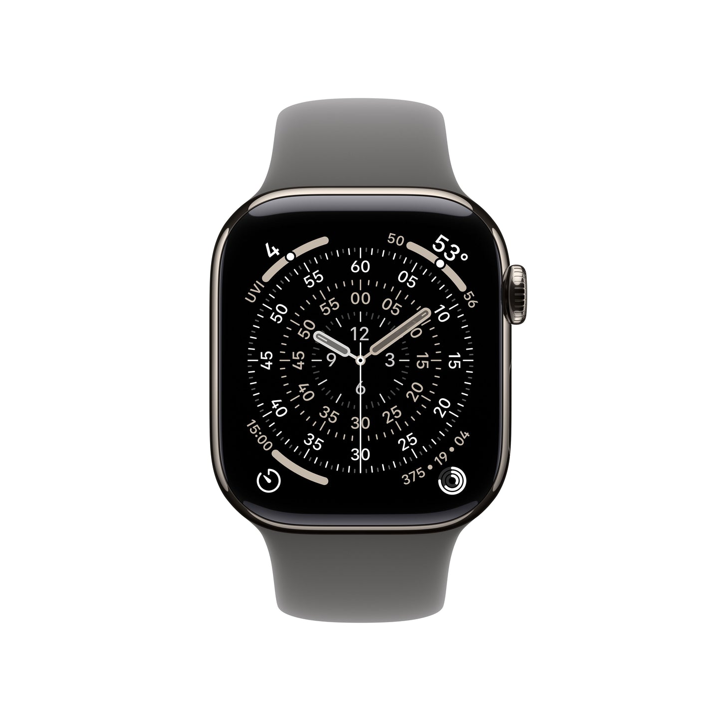 Apple Watch Series 11 GPS + Cellular 42mm Natural Titanium Case with Stone Grey Sport Band - S/M - iSTYLE.rs