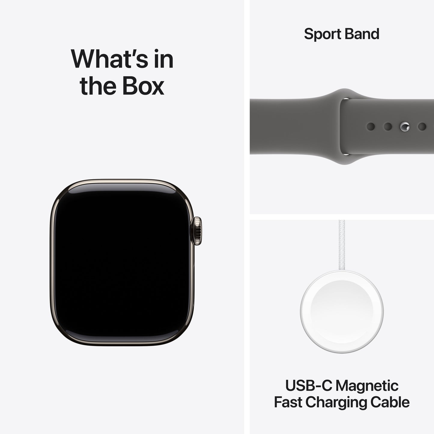 Apple Watch Series 11 GPS + Cellular 42mm Natural Titanium Case with Stone Grey Sport Band - S/M - iSTYLE.rs