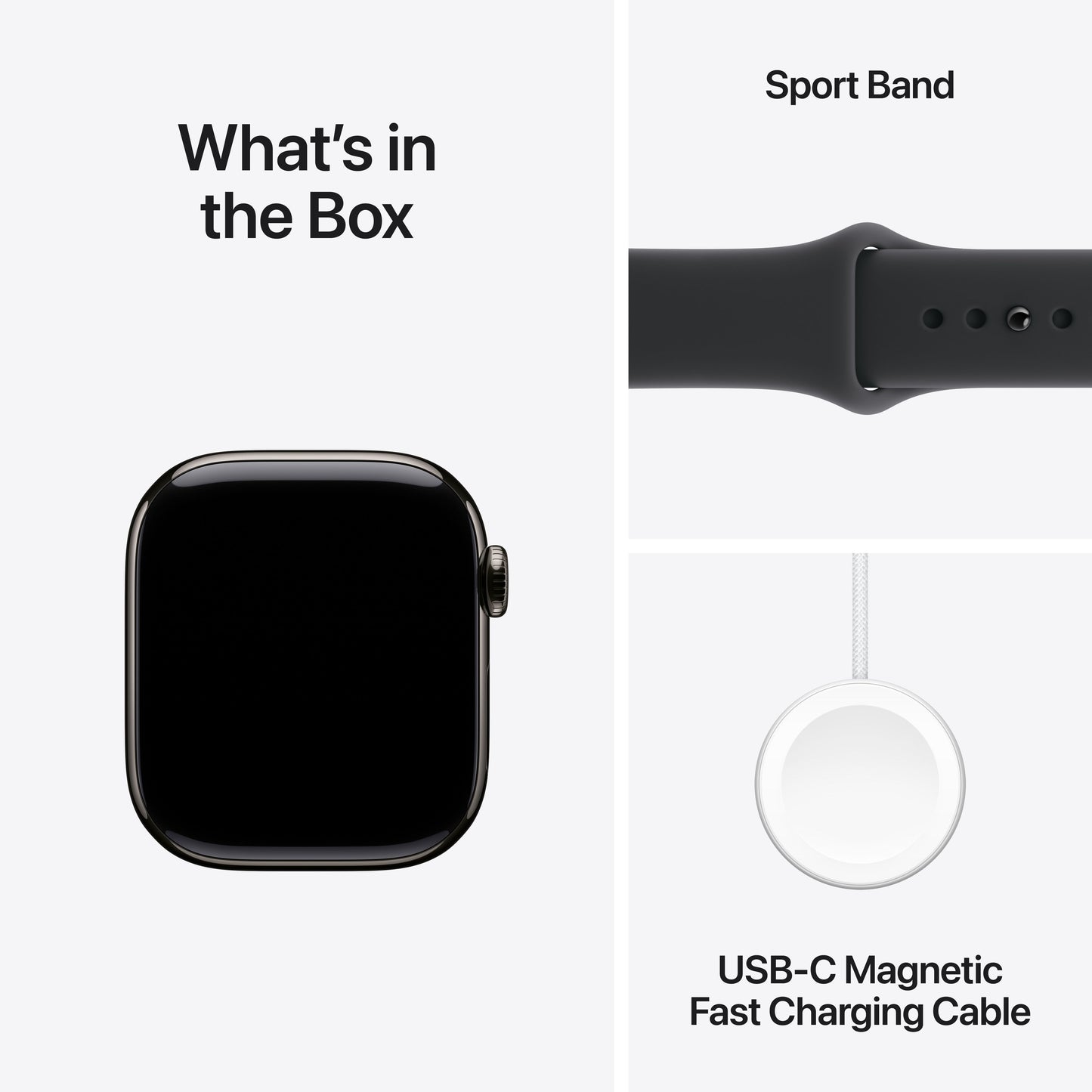 Apple Watch Series 11 GPS + Cellular 42mm Slate Titanium Case with Black Sport Band - S/M - iSTYLE.rs