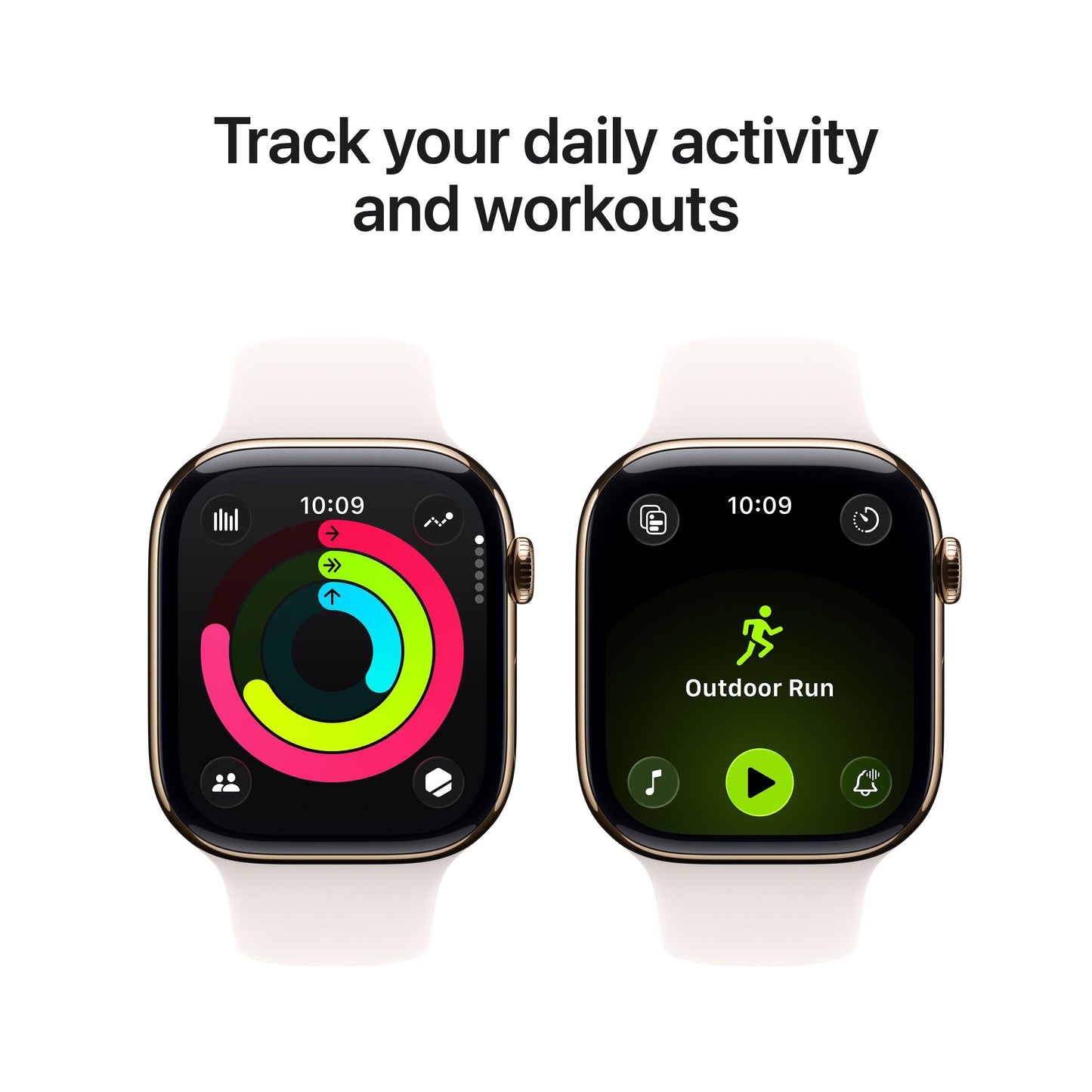Apple Watch Series 11 GPS + Cellular 46mm Gold Titanium Case with Light Blush Sport Band - S/M - iSTYLE.rs