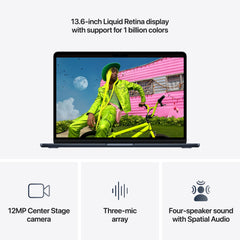 13-inch MacBook Air: Apple M5 chip with 10-core CPU and 10-core GPU, 1TB SSD - Midnight - iSTYLE.rs