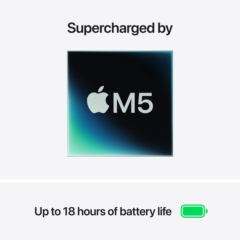 13-inčni MacBook Air: Apple M5 čip sa 10-jezgarnim CPU-om i 10-jezgarnim GPU-om, 512GB SSD, 24GB RAM, Serbian (QWERTY) - Silver CTO