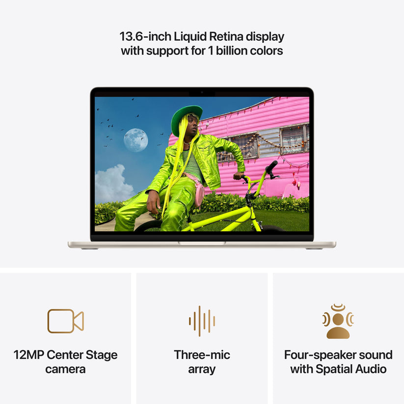 13-inch MacBook Air: Apple M5 chip with 10-core CPU and 10-core GPU, 1TB SSD - Starlight - iSTYLE.rs