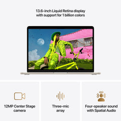 13-inch MacBook Air: Apple M5 chip with 10-core CPU and 8-core GPU, 512GB SSD - Starlight - iSTYLE.rs