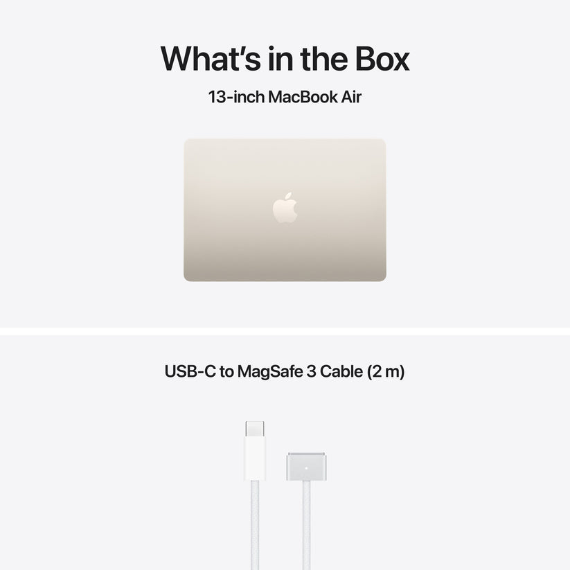 13-inch MacBook Air: Apple M5 chip with 10-core CPU and 10-core GPU, 1TB SSD - Starlight - iSTYLE.rs