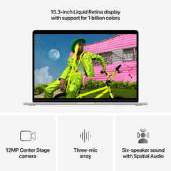15-inčni MacBook Air: Apple M5 sa 10-jezgarnim CPU-om i 10-jezgarnim GPU-om, 2TB SSD, 16GB RAM, International English (QWERTY) - Silver CTO
