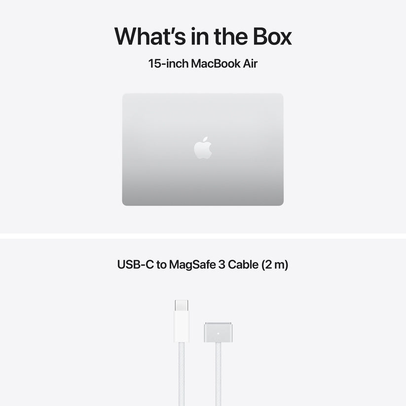 15-inčni MacBook Air: Apple M5 sa 10-jezgarnim CPU-om i 10-jezgarnim GPU-om, 2TB SSD, 16GB RAM, International English (QWERTY) - Silver CTO