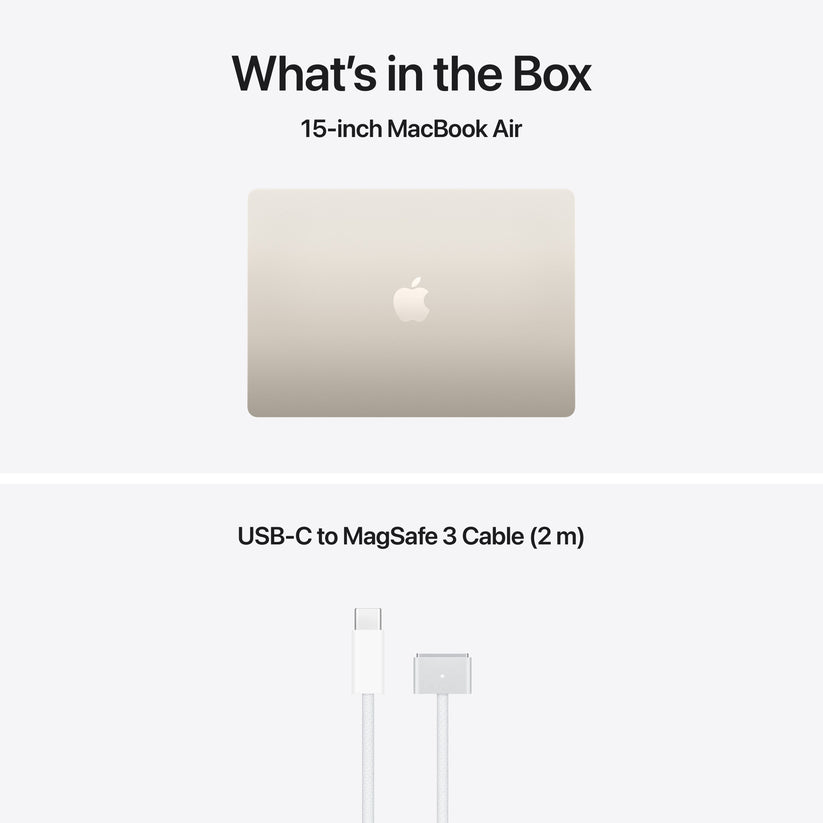 15-inch MacBook Air: Apple M5 chip with 10-core CPU and 10-core GPU, 1TB SSD - Starlight - iSTYLE.rs