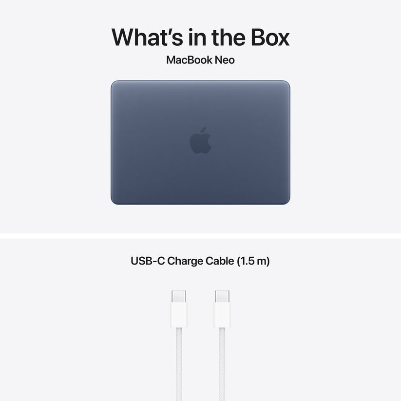 13-inch MacBook Neo: Apple A18 Pro chip with 6‑core CPU and 5‑core GPU, Magic Keyboard, 256GB SSD - Indigo - iSTYLE.rs