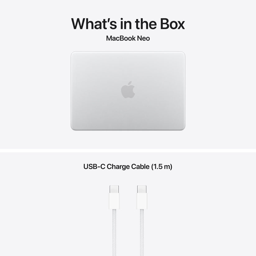 13-inch MacBook Neo: Apple A18 Pro chip with 6‑core CPU and 5‑core GPU, Magic Keyboard, 256GB SSD - Silver - iSTYLE.rs