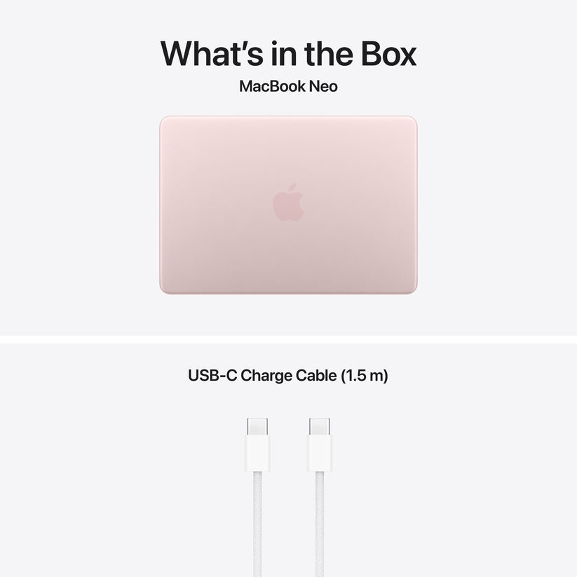 13-inch MacBook Neo: Apple A18 Pro chip with 6‑core CPU and 5‑core GPU, Magic Keyboard with Touch ID, 512GB SSD - Blush - iSTYLE.rs
