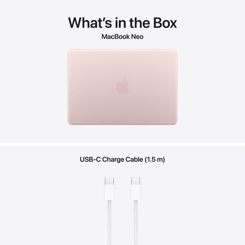 13-inch MacBook Neo: Apple A18 Pro chip with 6‑core CPU and 5‑core GPU, Magic Keyboard with Touch ID, 512GB SSD - Blush - iSTYLE.rs