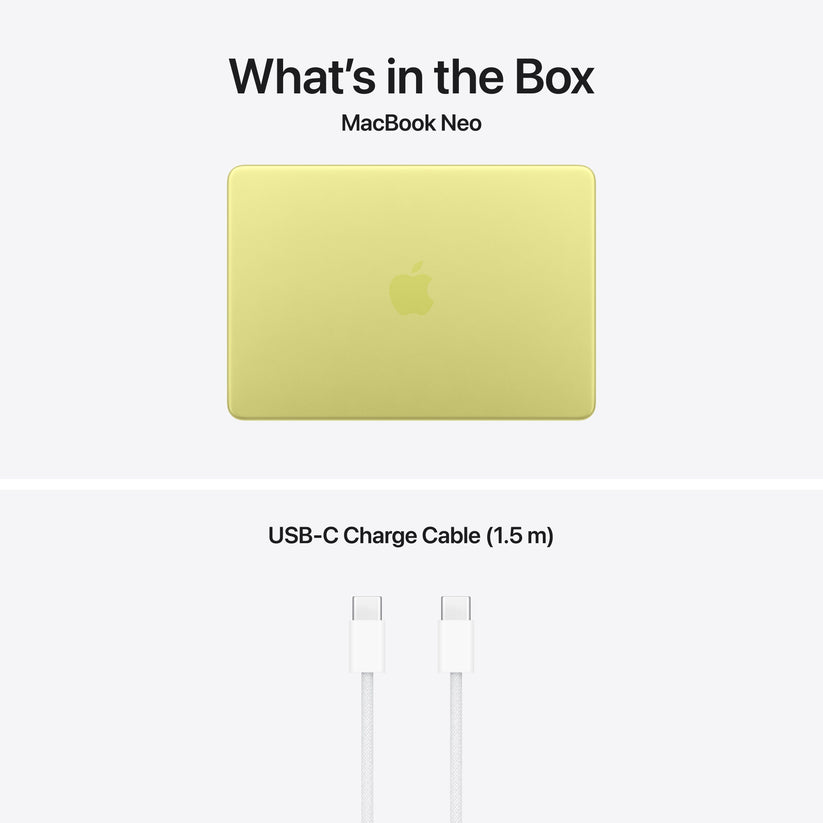 13-inch MacBook Neo: Apple A18 Pro chip with 6‑core CPU and 5‑core GPU, Magic Keyboard with Touch ID, 512GB SSD - Citrus - iSTYLE.rs