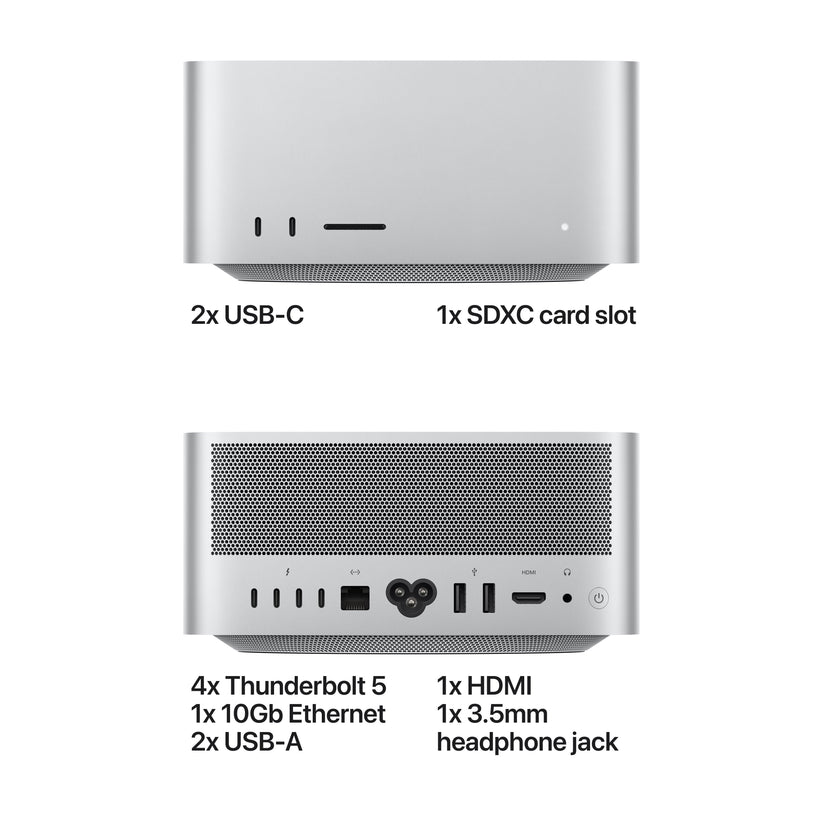Mac Studio M5 Max sa 18-jezgarnim CPU-om i 32-jezgarnim GPU-om, 36GB SSD, 2TB RAM - Silver CTO
