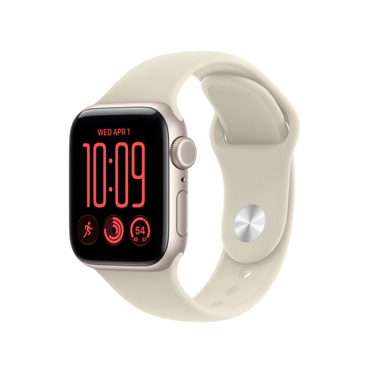 Apple Watch SE 3 GPS + Cellular 40mm Starlight Aluminium Case with Sand Sport Band - S/M - iSTYLE.rs
