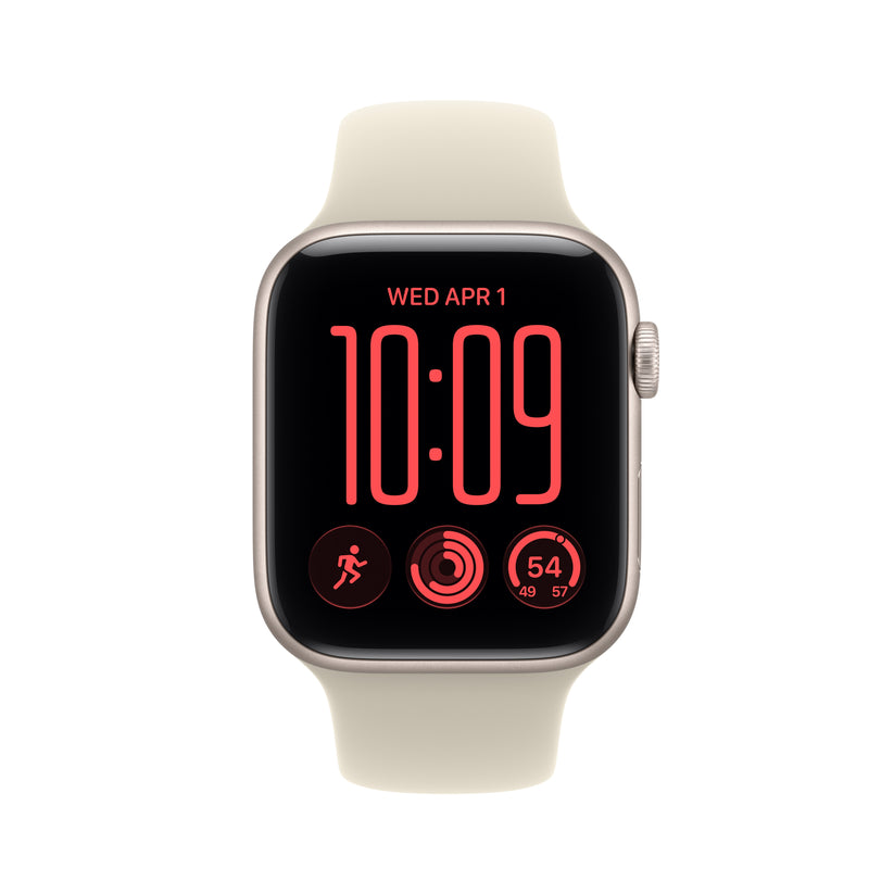 Apple Watch SE 3 GPS 44mm Starlight Aluminium Case with Sand Sport Band - S/M - iSTYLE.rs
