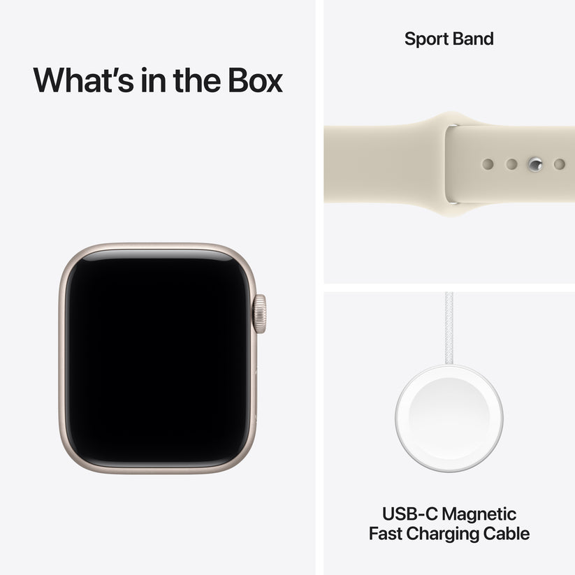 Apple Watch SE 3 GPS 44mm Starlight Aluminium Case with Sand Sport Band - S/M - iSTYLE.rs