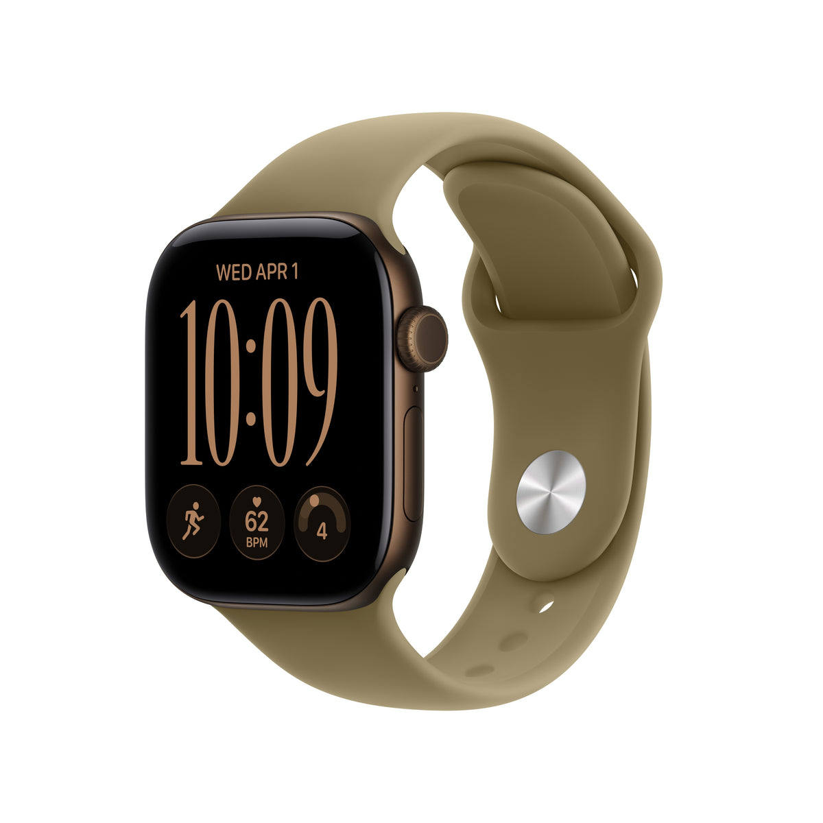 Apple Watch Series 12 GPS 42mm Dark Bronze Aluminium Case with Olive Sport Band - S/M - iSTYLE.rs