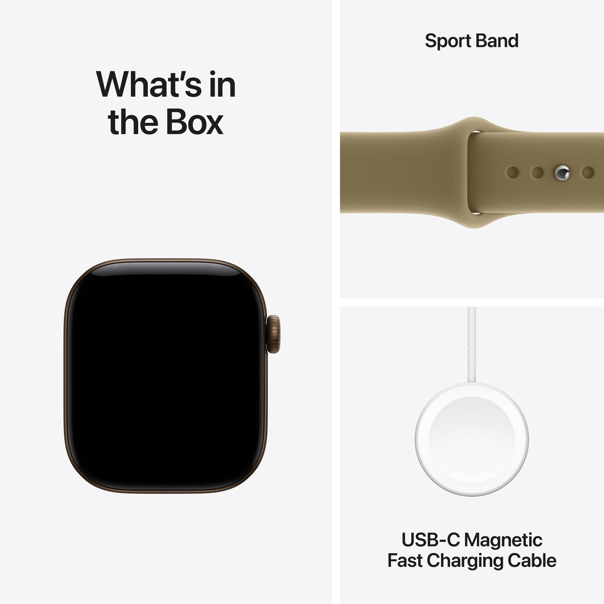Apple Watch Series 12 GPS 42mm Dark Bronze Aluminium Case with Olive Sport Band - S/M - iSTYLE.rs