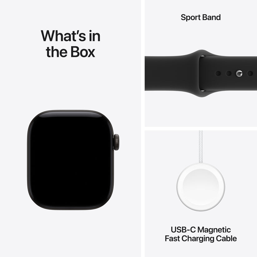 Apple Watch Series 12 GPS 42mm Black Aluminium Case with Black Sport Band - S/M - iSTYLE.rs