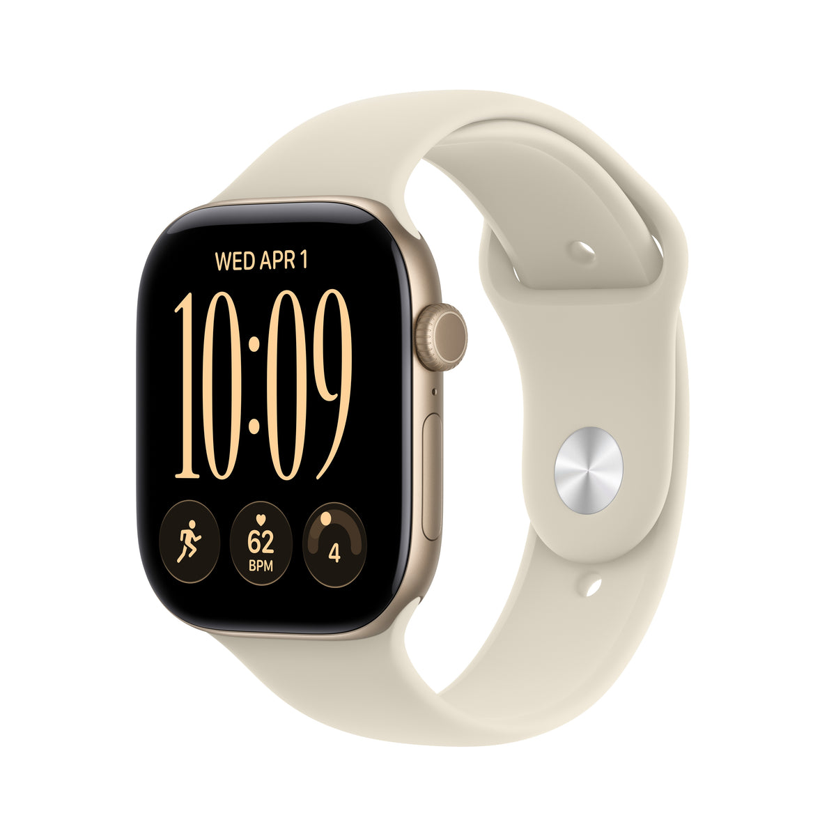 Apple Watch Series 12 GPS 46mm Light Gold Aluminium Case with Sand Sport Band - S/M - iSTYLE.rs