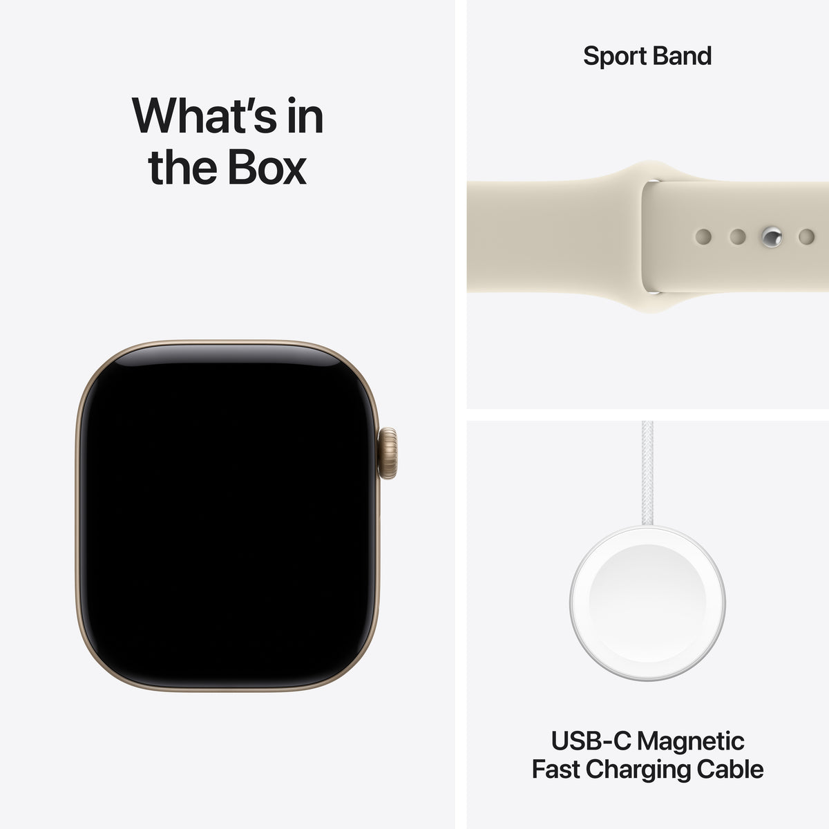 Apple Watch Series 12 GPS 46mm Light Gold Aluminium Case with Sand Sport Band - S/M - iSTYLE.rs