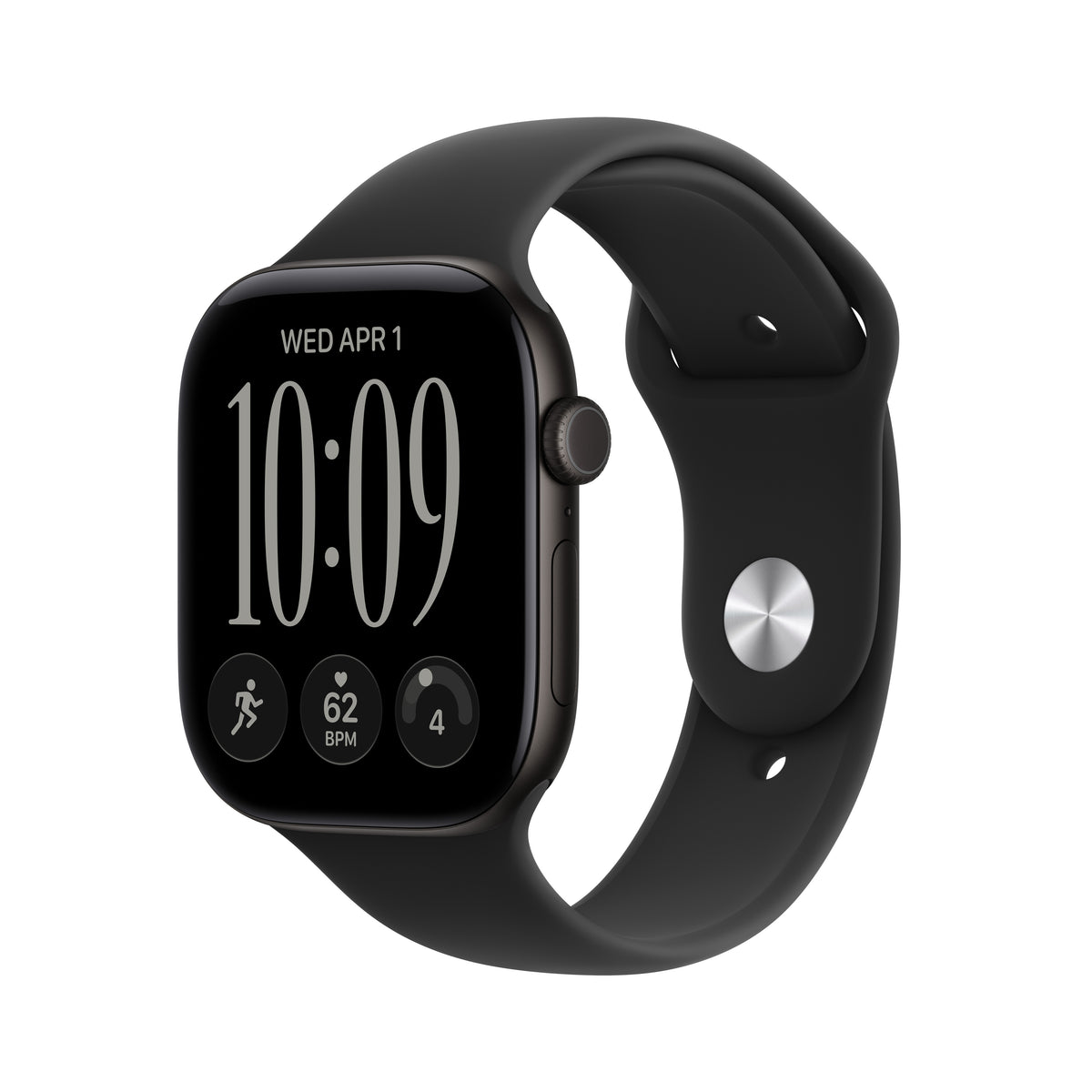 Apple Watch Series 12 GPS 46mm Black Aluminium Case with Black Sport Band - S/M - iSTYLE.rs