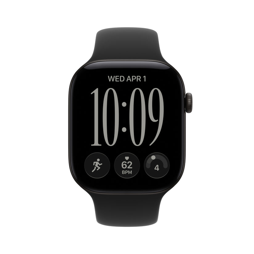 Apple Watch Series 12 GPS 46mm Black Aluminium Case with Black Sport Band - S/M - iSTYLE.rs
