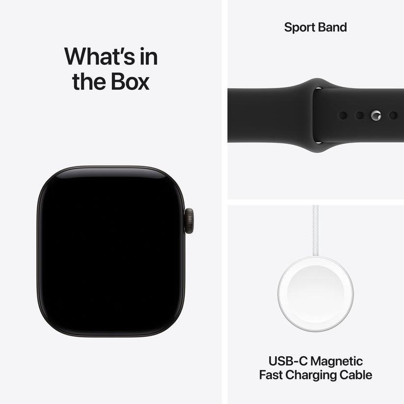 Apple Watch Series 12 GPS 46mm Black Aluminium Case with Black Sport Band - S/M - iSTYLE.rs