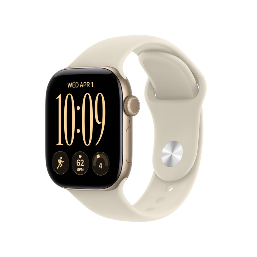 Apple Watch Series 12 GPS + Cellular 42mm Light Gold Aluminium Case with Sand Sport Band - S/M - iSTYLE.rs