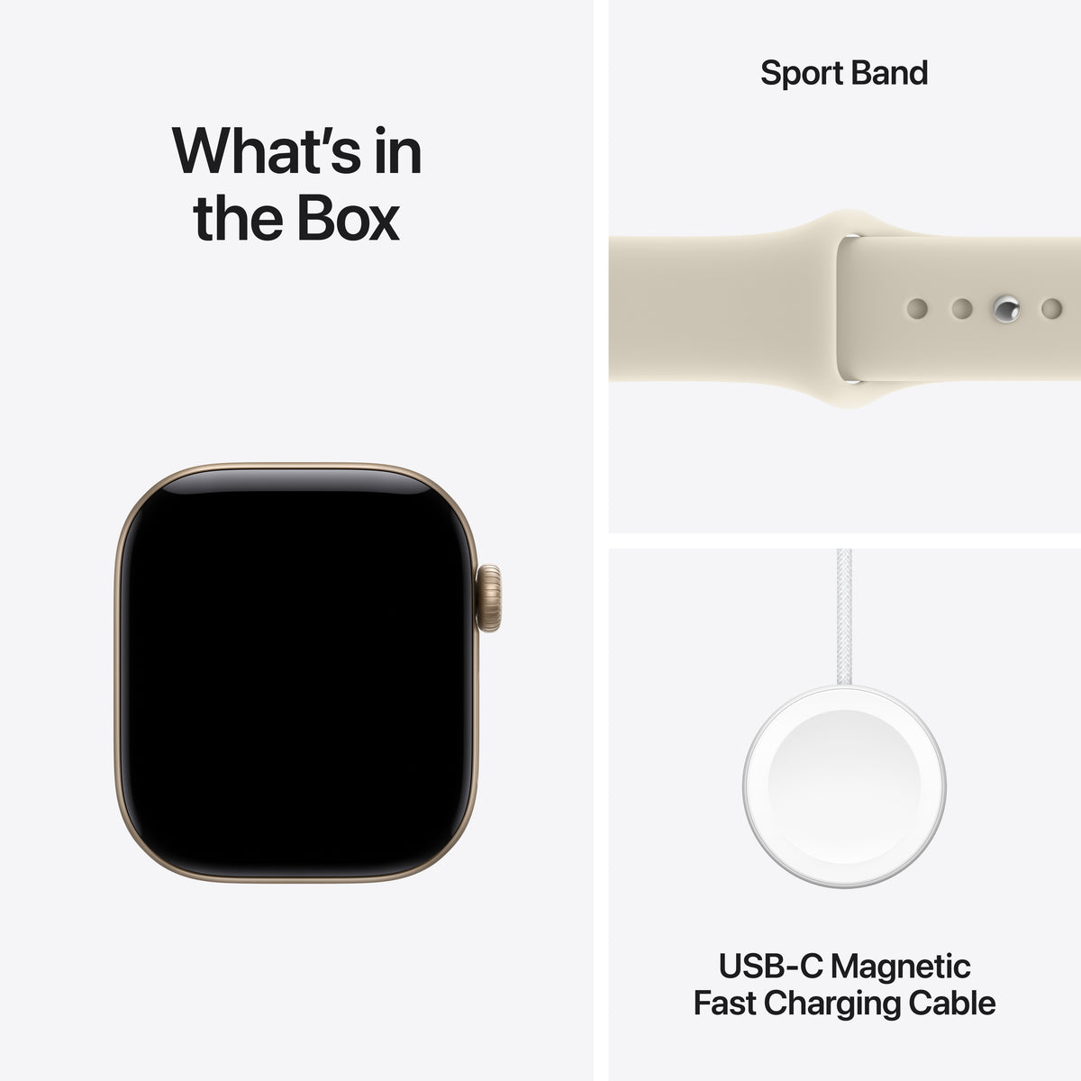 Apple Watch Series 12 GPS + Cellular 42mm Light Gold Aluminium Case with Sand Sport Band - S/M - iSTYLE.rs