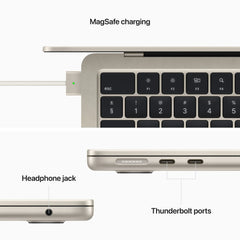 13-inčni MacBook Air M2 sa 8‑jezgarnim CPU-om, 8‑jezgarnim GPU-om, 16GB objedinjene memorije i 256GB SSD-om - Starlight (Copy) - iSTYLE RS
