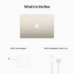 13-inčni MacBook Air M2 sa 8‑jezgarnim CPU-om, 8‑jezgarnim GPU-om, 16GB objedinjene memorije i 256GB SSD-om - Starlight (Copy) - iSTYLE RS