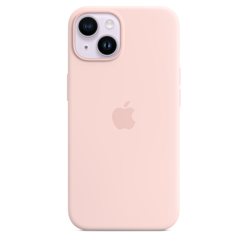 iPhone 14 Silicone Case sa MagSafe-om - Chalk Pink - iSTYLE RS