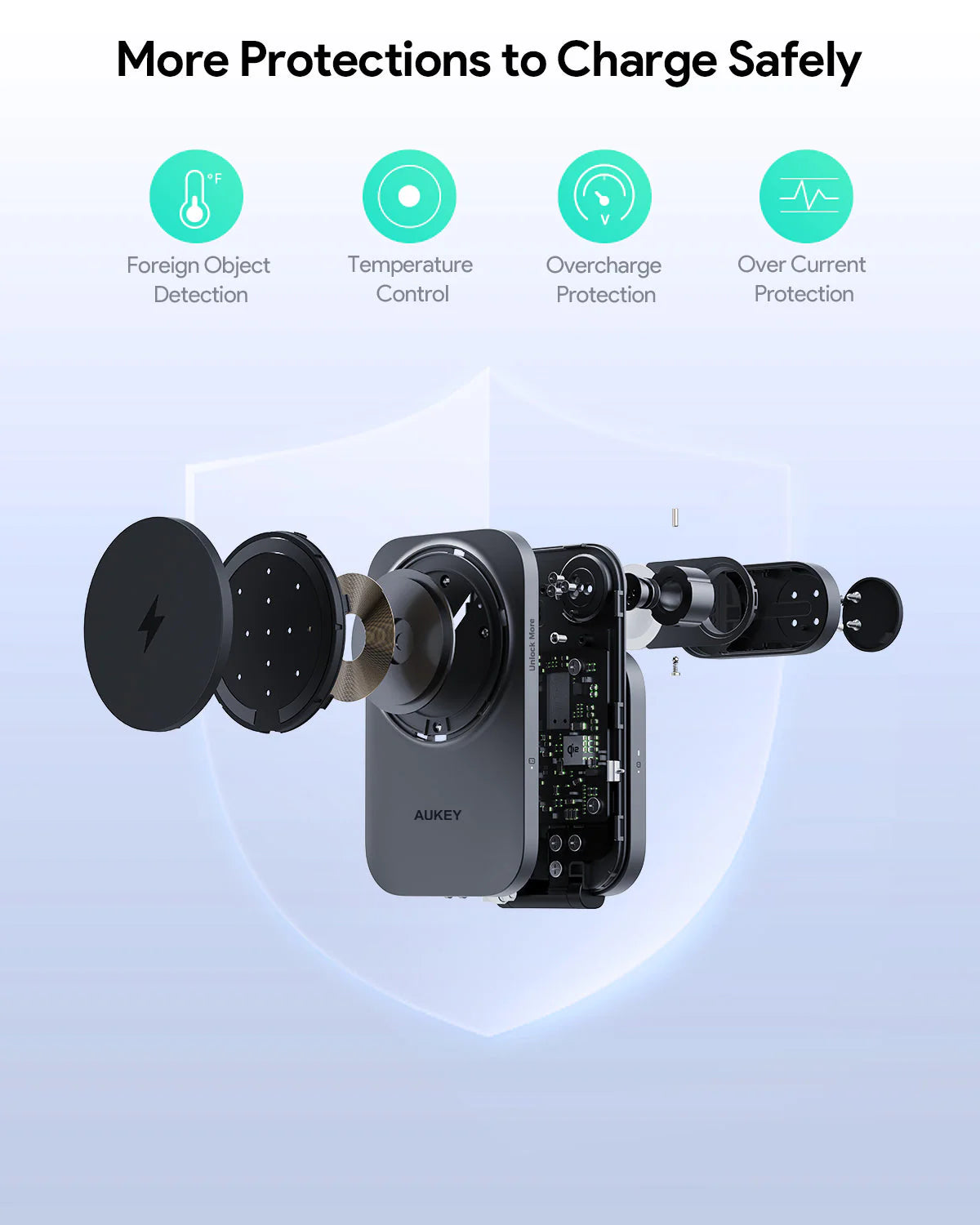 AUKEY MagFusion Z Qi2 3-in-1 Foldable Magnetic Fast Wireless Charging Station