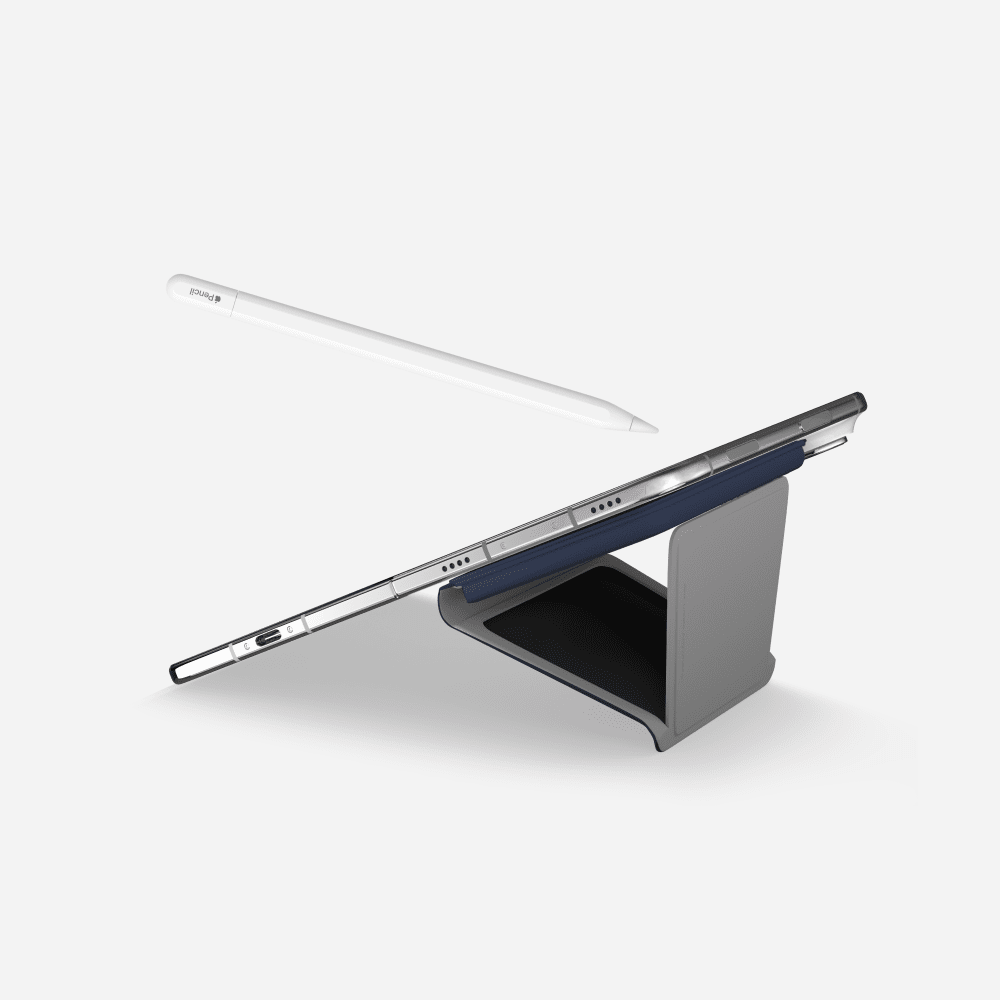 MOFT Stand Wallet (4-5 Cards) & Stand for iPhone Duo - Navy Blue