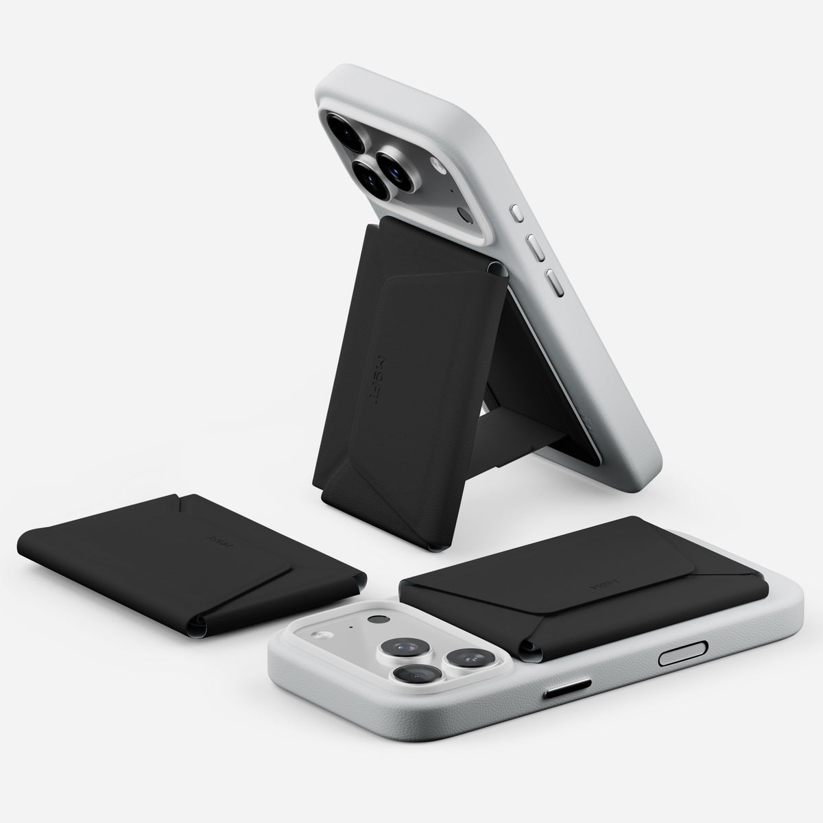 MOFT Trackable Field Wallet (8 cards) & Stand - Jet Black