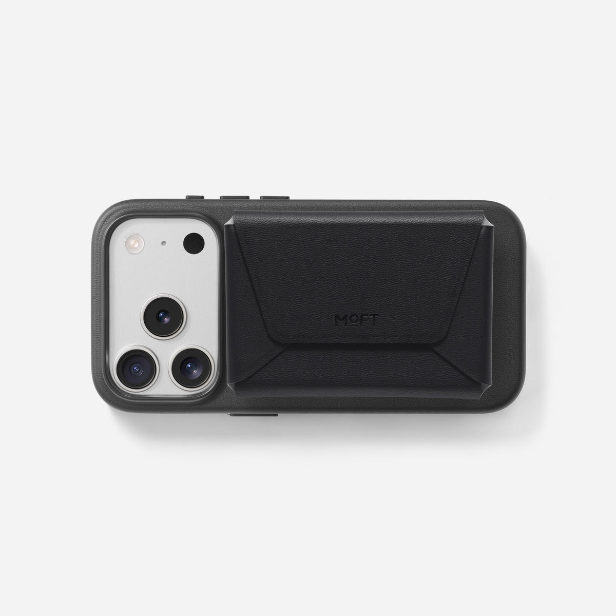 MOFT Trackable Field Wallet (8 cards) & Stand - Jet Black