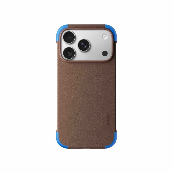 MOFT Color-blocking Snap Phone Case for iPhone 18 Pro - Dark Coffee + Sapphire