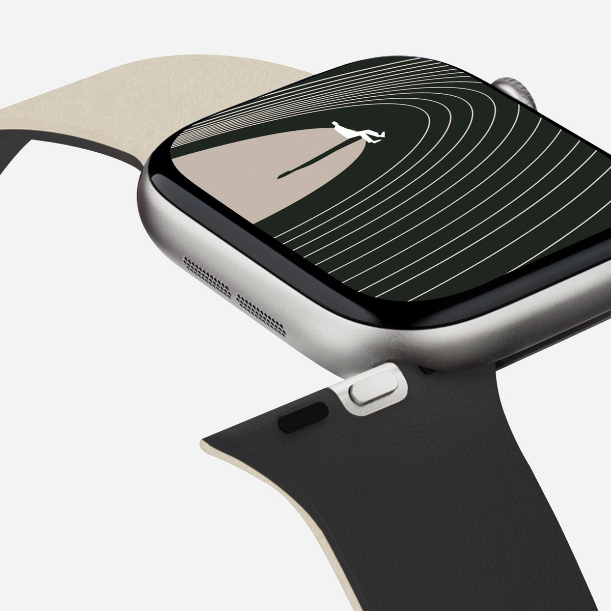 MOFT Snap Duo Band for Apple Watch 42mm - Jet Black + Beach White