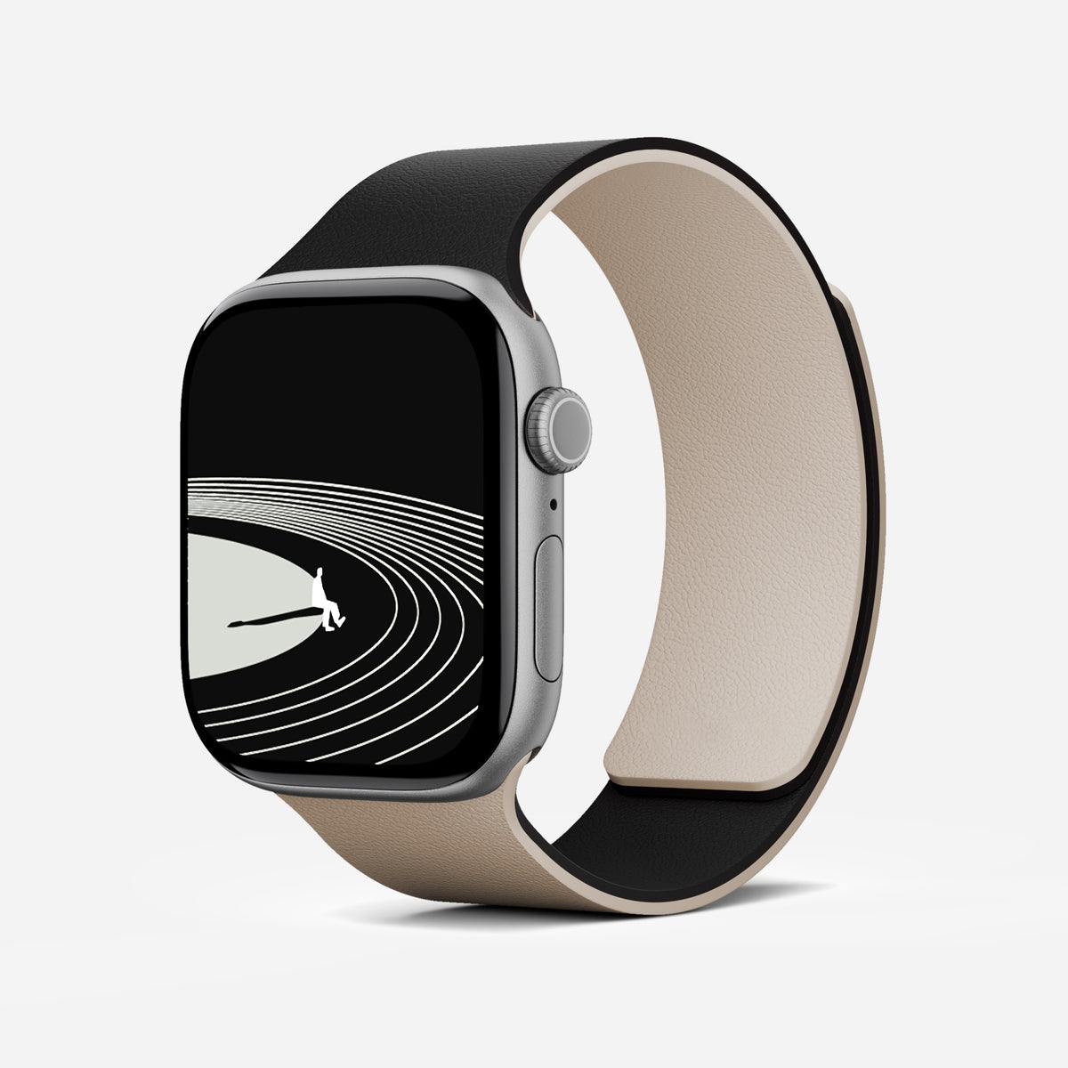 MOFT Snap Duo Band for Apple Watch 46mm - Jet Black + Beach White