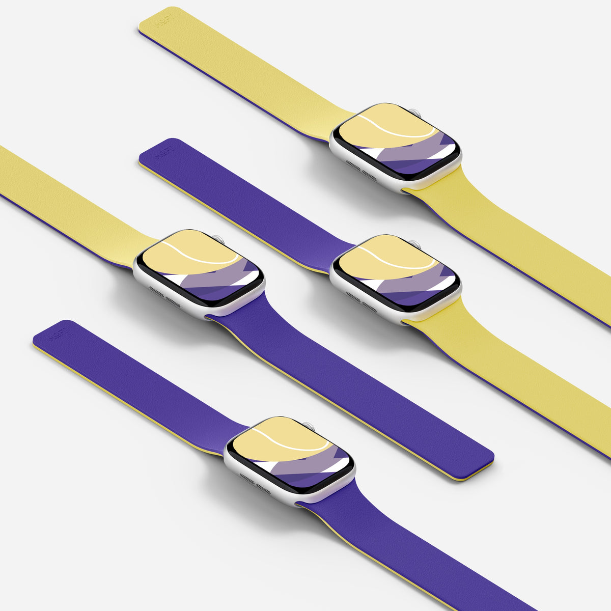 MOFT Snap Duo Band for Apple Watch 46mm - Panna Cotta + Purple