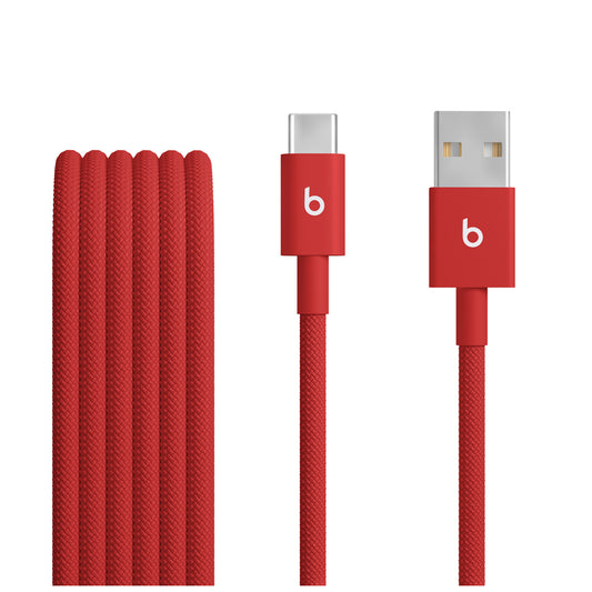 Beats USB-A to USB-C Woven Cable (1.5 m) - Rapid Red - iSTYLE RS