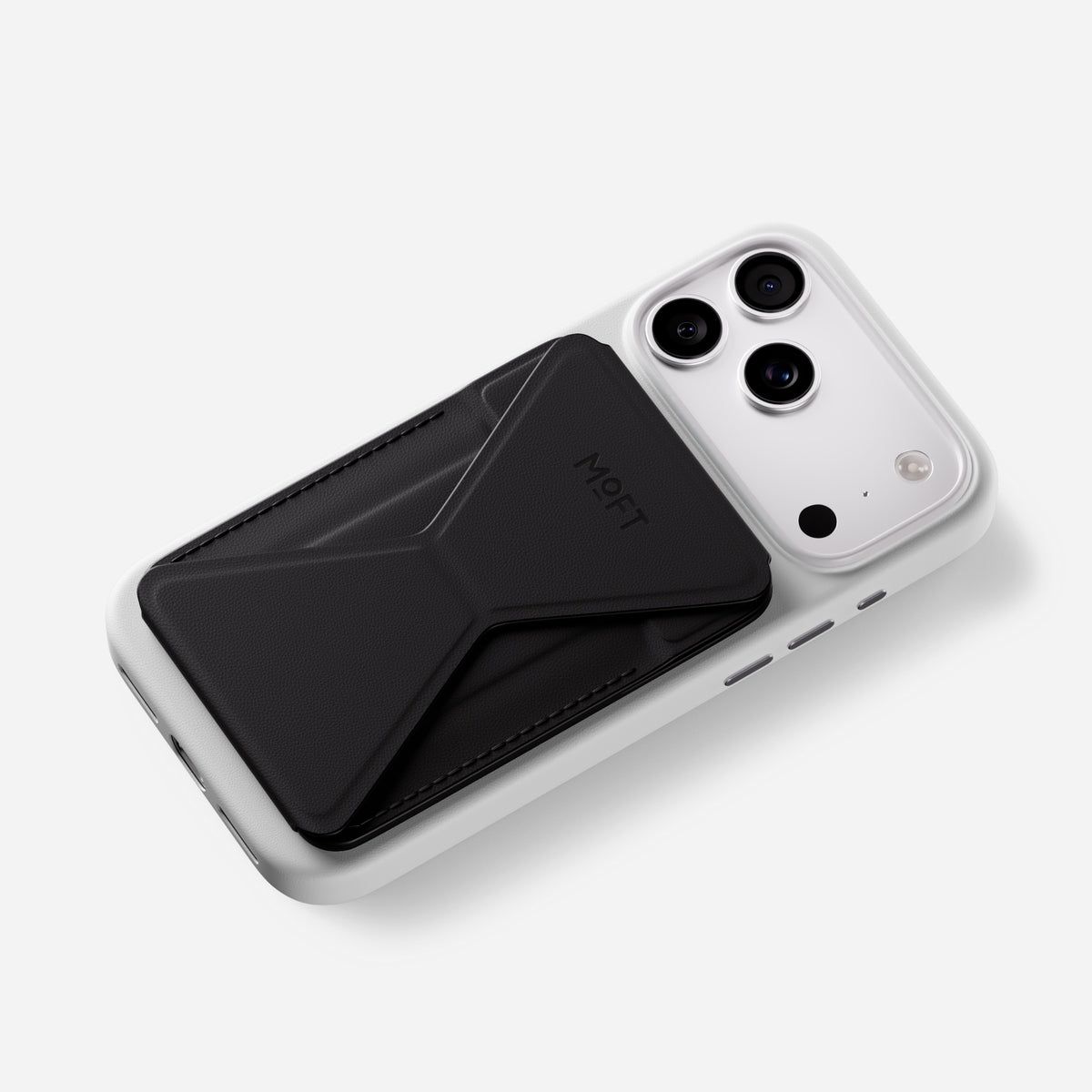 MOFT Snap-on Phone Stand & Wallet AERA (3 cards) - Jet Black