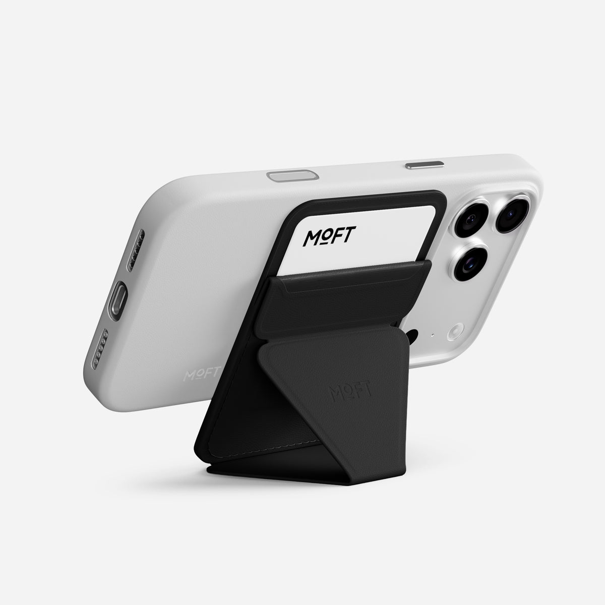 MOFT Snap-on Phone Stand & Wallet AERA (3 cards) - Jet Black