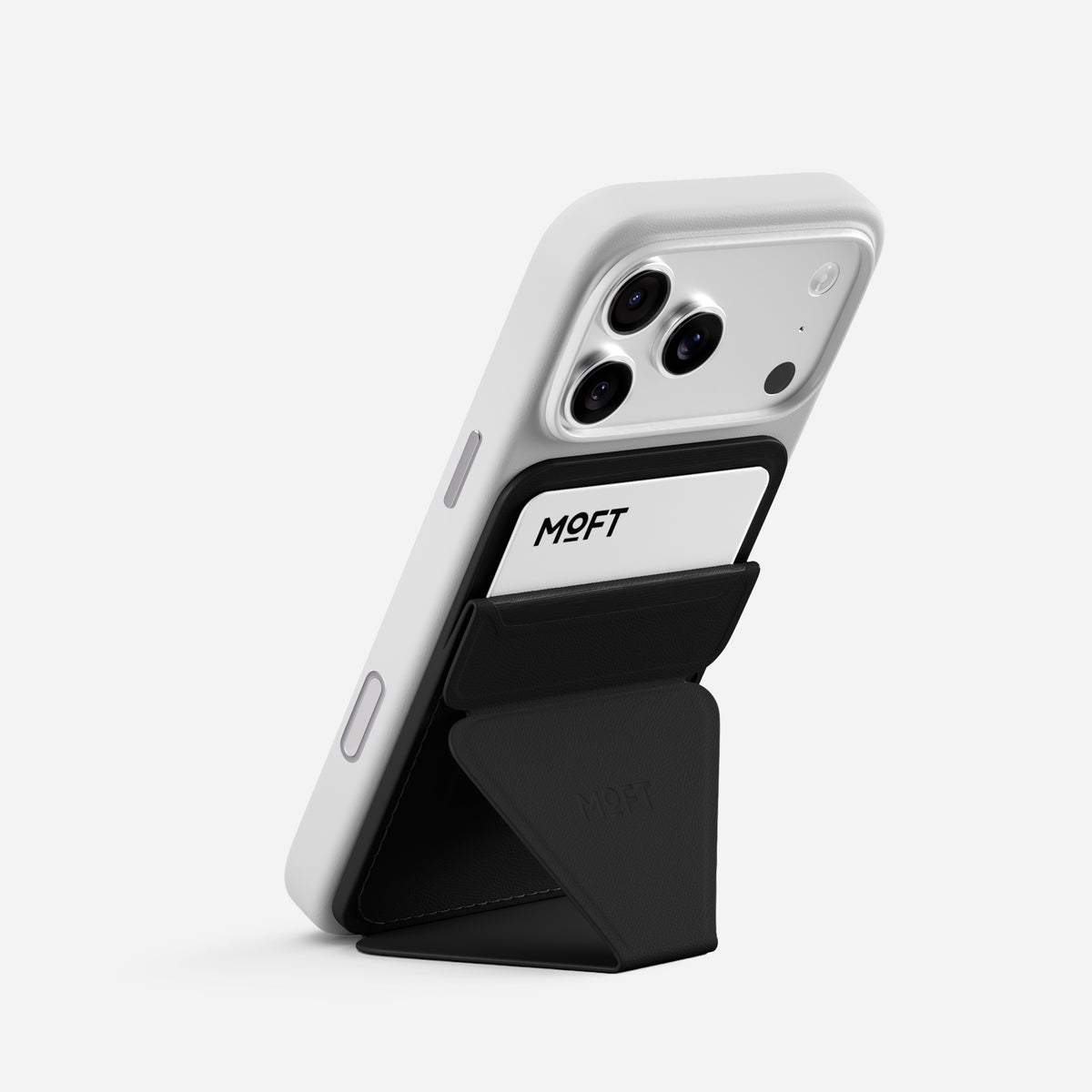 MOFT Snap-on Phone Stand & Wallet AERA (3 cards) - Jet Black