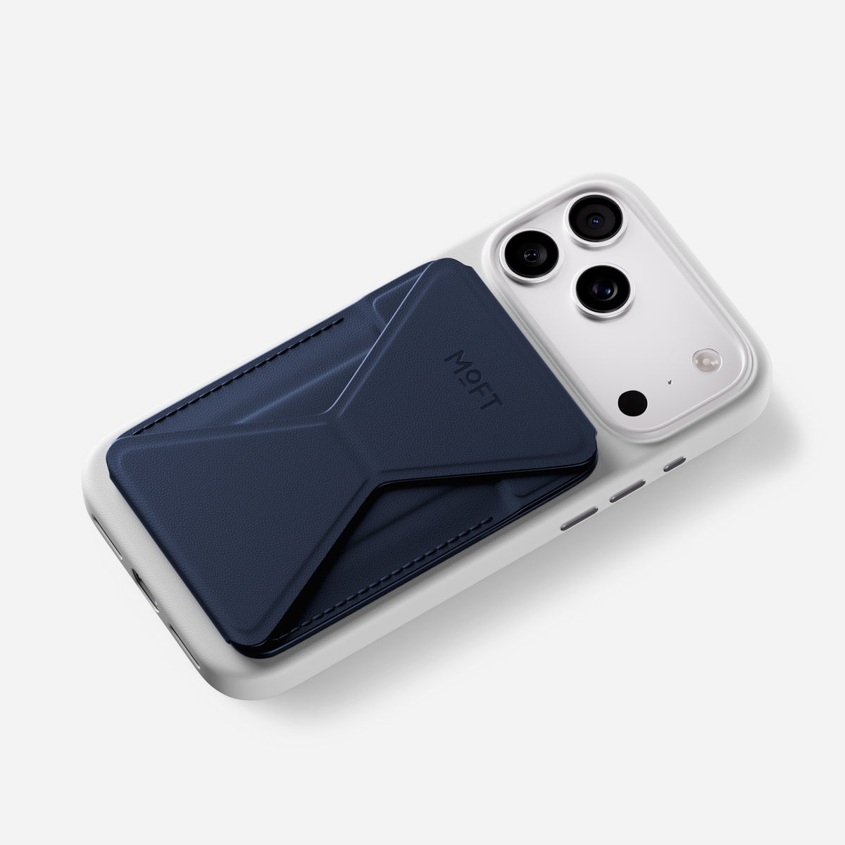 MOFT Snap-on Phone Stand & Wallet AERA (3 cards) - Navy Blue